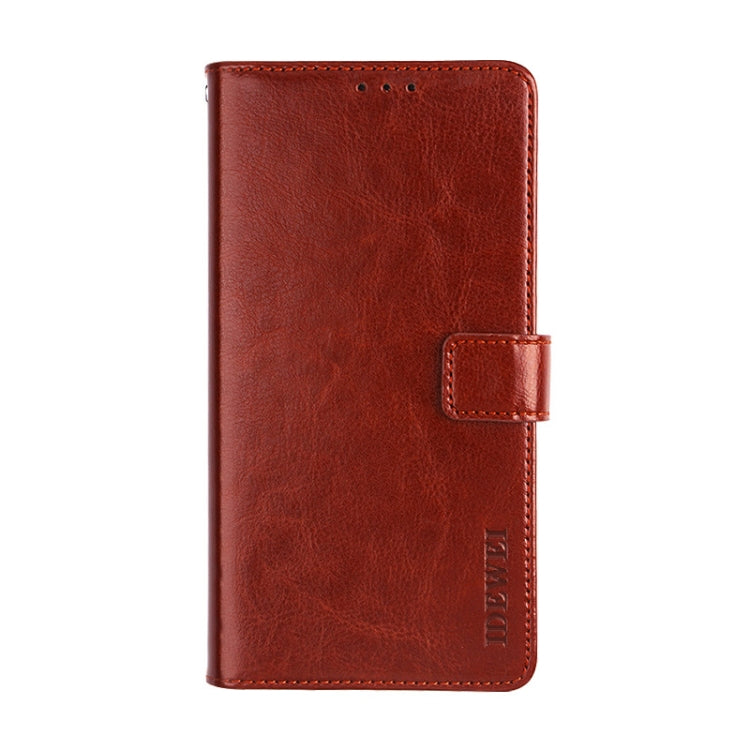 For Infinix Hot 9 Pro idewei Crazy Horse Texture Horizontal Flip Leather Case with Holder & Card Slots & Wallet(Brown) - Infinix Cases by idewei | Online Shopping UK | buy2fix