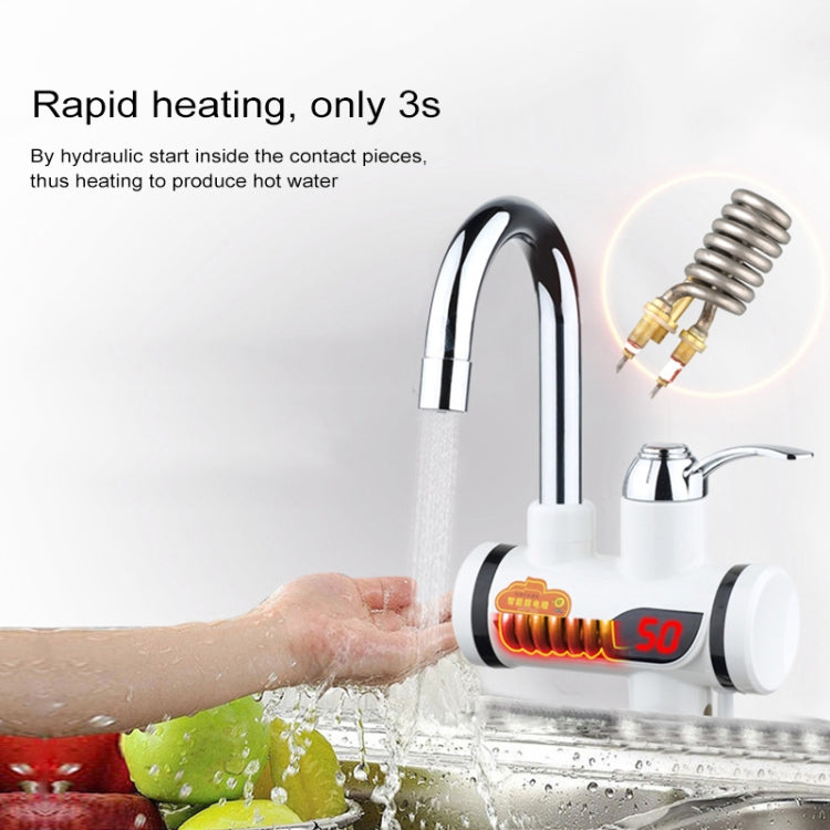 3s Fast Heat Electrothermal Rotatable Faucet Water Tap with Digital Display, 220V, Size: S - Shower Head by buy2fix | Online Shopping UK | buy2fix