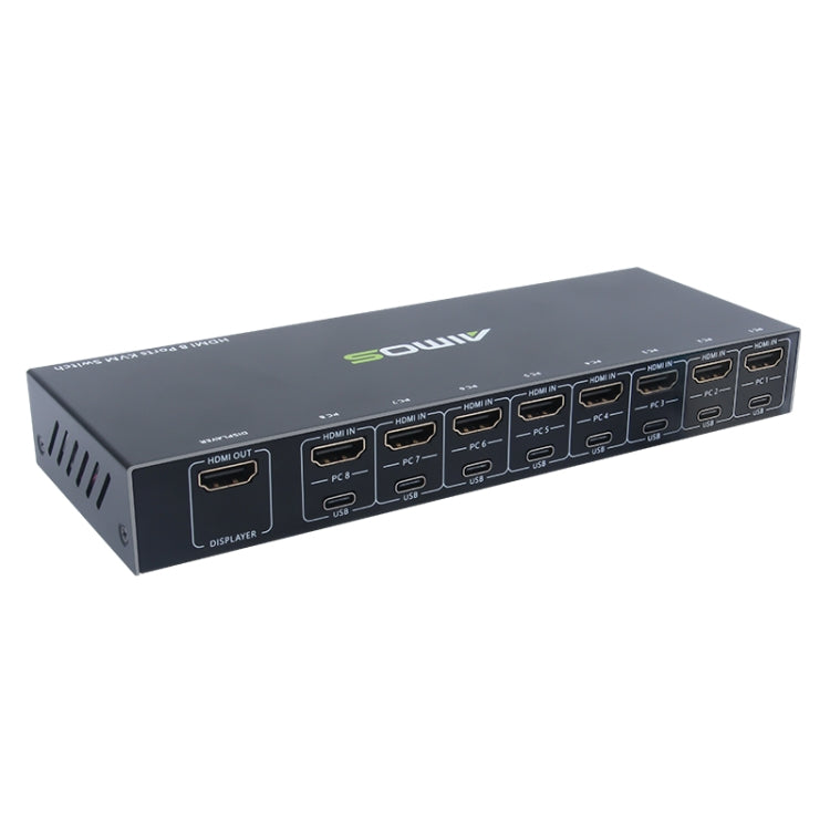 AIMOS AM-KVM801 HDMI 8 Ports KVM Switch - Switch by buy2fix | Online Shopping UK | buy2fix