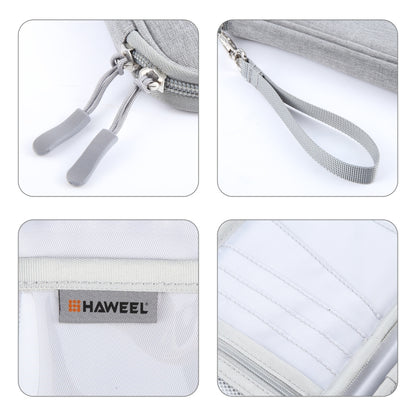 HAWEEL Clutch Bag Passport Wallet Document Organizer Credit Cards Case Bag (Grey) - Card & Passport Bags by HAWEEL | Online Shopping UK | buy2fix