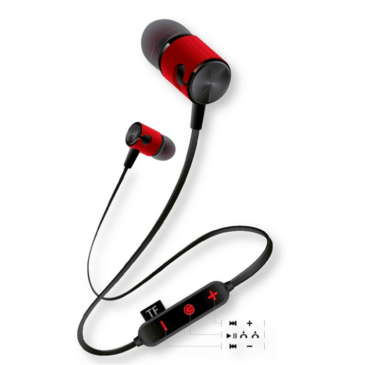 MG-G20 Bluetooth 4.2 Sport Wireless Bluetooth Earphone, Support Card(Red) - Neck-mounted Earphone by buy2fix | Online Shopping UK | buy2fix