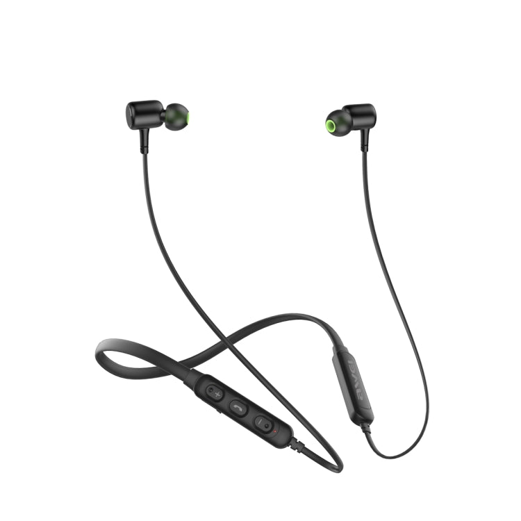awei G30BL Neck-mounted Wireless Bluetooth Sports Stereo Earphone(Black) - Neck-mounted Earphone by awei | Online Shopping UK | buy2fix