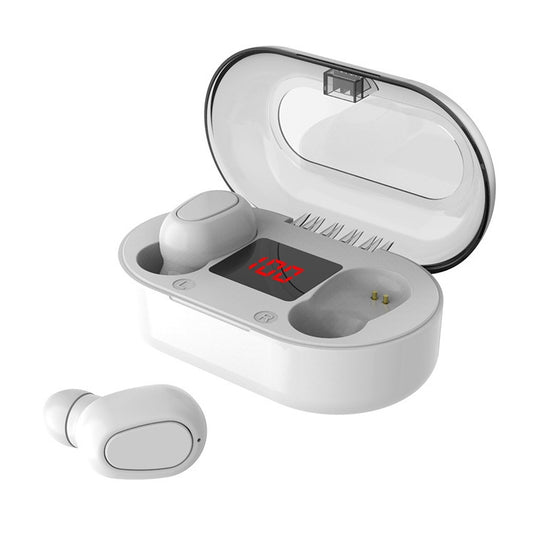 L22 9D Sound Effect Bluetooth 5.0 Wireless Bluetooth Earphone with Charging Box & Digital Display, Support for HD Calls (White) - Bluetooth Earphone by buy2fix | Online Shopping UK | buy2fix