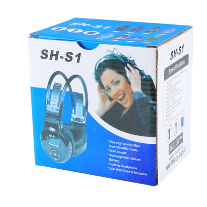 SH-S1 Folding Stereo HiFi Wireless Sports Headphone Headset with LCD Screen to Display Track Information & SD / TF Card, For Smart Phones & iPad & Laptop & Notebook & MP3 or Other Audio Devices(Orange) - Headset & Headphone by buy2fix | Online Shopping UK | buy2fix