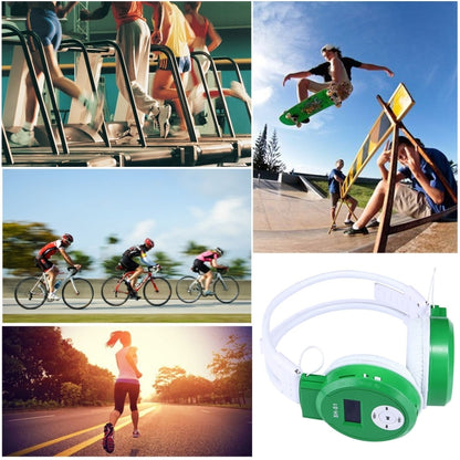 SH-S1 Folding Stereo HiFi Wireless Sports Headphone Headset with LCD Screen to Display Track Information & SD / TF Card, For Smart Phones & iPad & Laptop & Notebook & MP3 or Other Audio Devices(Green) - Headset & Headphone by buy2fix | Online Shopping UK | buy2fix