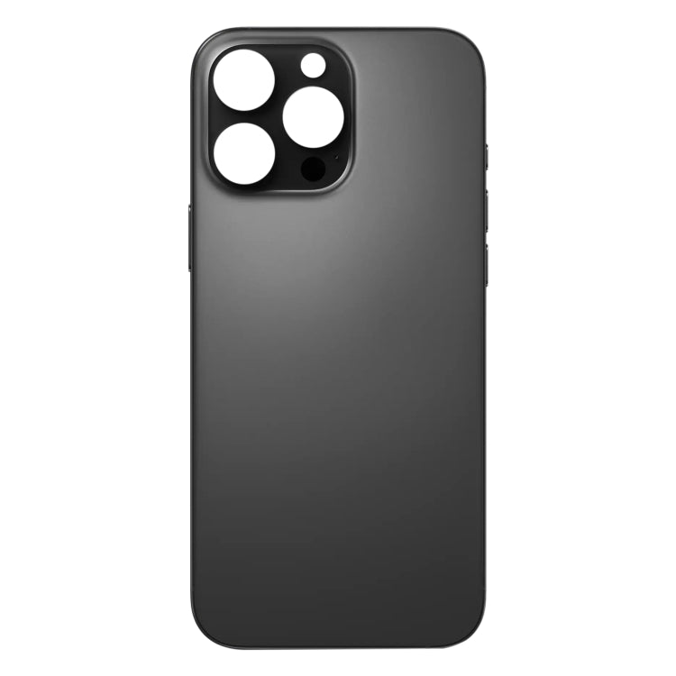 For iPhone 16 Pro Easy Replacement Big Camera Hole Glass Back Battery Cover(Black) -  by buy2fix | Online Shopping UK | buy2fix