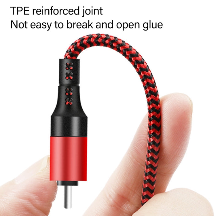 5 in 1 3A USB + USB-C / Type-C to 8 Pin + Micro USB + USB-C / Type-C Interface Two-color Braided Fast Charging Data Cable, Cable Length: 1.2m (Red) - Multifunction Cable by buy2fix | Online Shopping UK | buy2fix