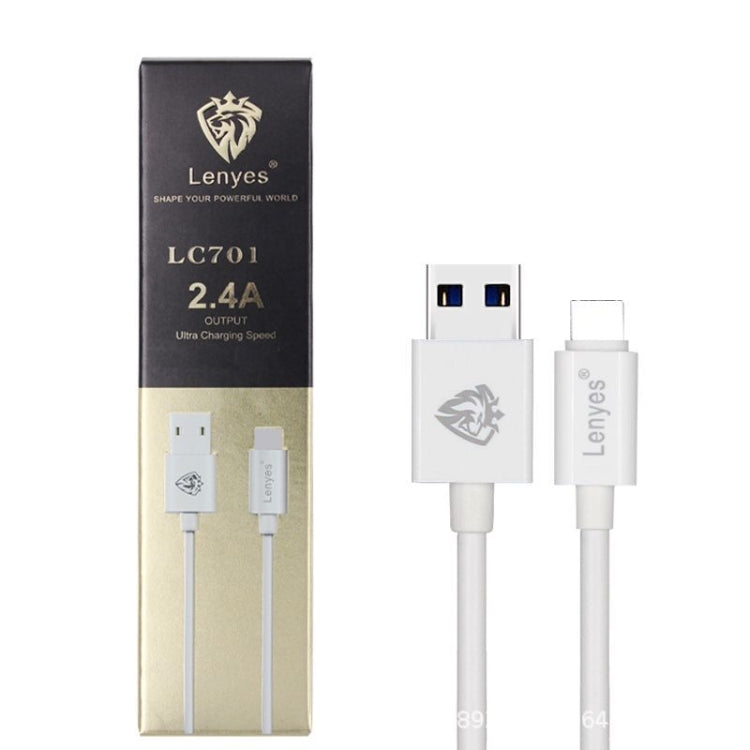 Lenyes LC701 1.5m 2.4A Output USB to 8 Pin PVC Data Sync Fast Charging Cable - Normal Style Cable by buy2fix | Online Shopping UK | buy2fix