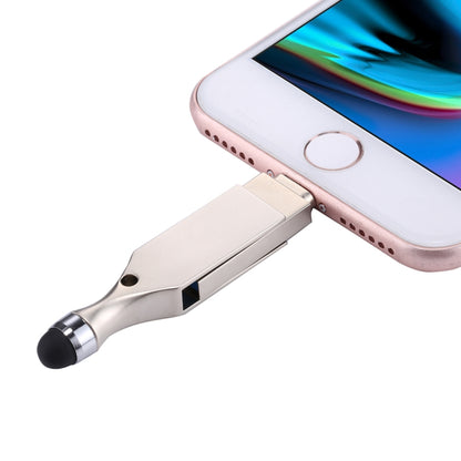 RQW-10E 2 in 1 USB 2.0 & 8 Pin 16GB Flash Drive with Stylus Pen, for iPhone & iPad & iPod & Most Android Smartphones & PC Computer - U Disk & Card Reader by buy2fix | Online Shopping UK | buy2fix