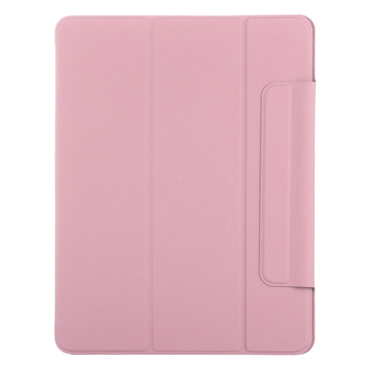 For iPad Air 13 2024 / Pro 12.9 2020 Double-sided Magnetic Flip PU Leather Tablet Case With Holder & Sleep / Wake-up Function(Light Pink) - iPad Pro 12.9 (2020) Cases by buy2fix | Online Shopping UK | buy2fix