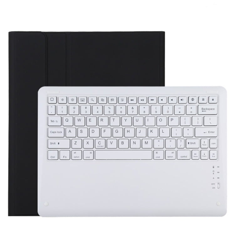 T129 Detachable Bluetooth White Keyboard Microfiber Leather Tablet Case for iPad Pro 12.9 inch (2020), with Holder (Black) - For iPad Pro by buy2fix | Online Shopping UK | buy2fix