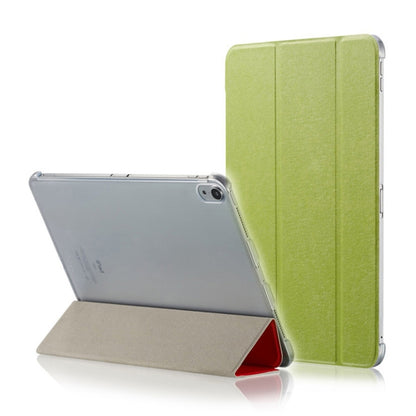 Silk Texture Horizontal Flip  Clip Magnetic PU Leather Case for iPad Air 13 2024 / iPad Pro 12.9 inch (2018), with Three-folding Holder & Sleep / Wake-up Function(Green) - iPad Pro 11 (2018) Cases by buy2fix | Online Shopping UK | buy2fix