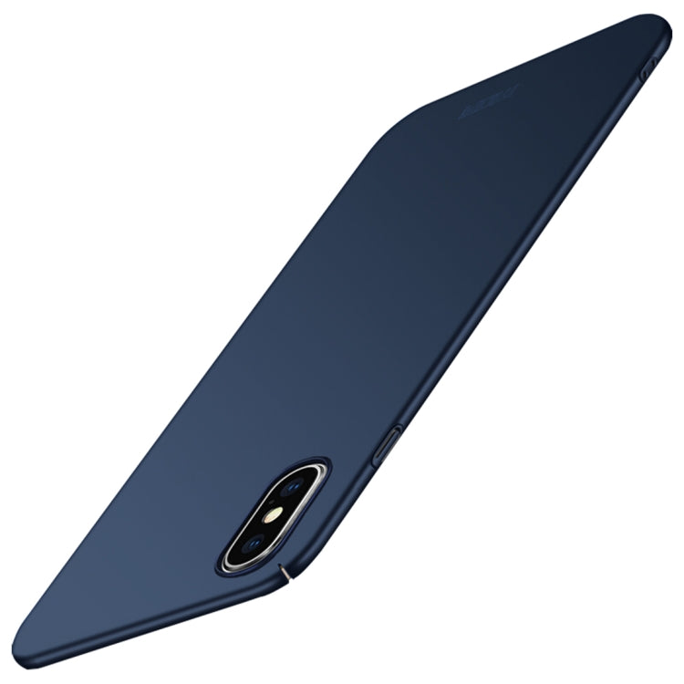 For iPhone XS Max MOFI Frosted PC Ultra-thin Full Coverage Protective Case (Blue) - More iPhone Cases by MOFI | Online Shopping UK | buy2fix