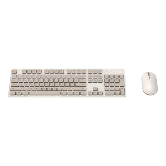 Original Xiaomi 2.4GHz Wireless Keyboard + Mouse Set 2 for Notebook Desktop Laptop(Milk Tea White) - Wireless Keyboard by Xiaomi | Online Shopping UK | buy2fix