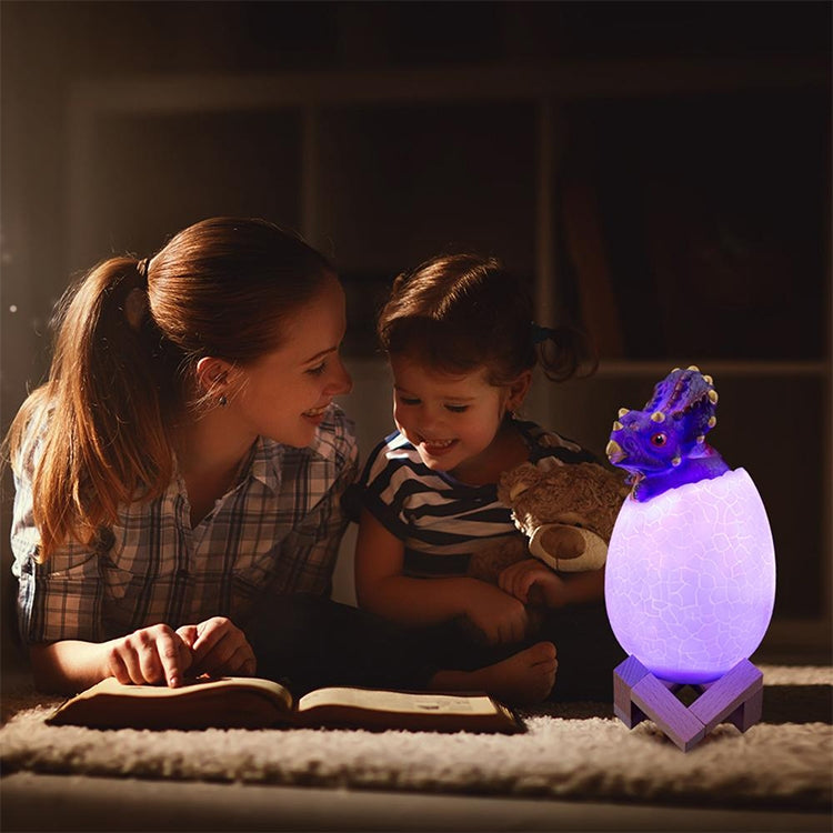 Triceratops Shape Creative Touch 3D Decorative Night Light, 16-color Patting Remote Control Version - Night Lights by buy2fix | Online Shopping UK | buy2fix