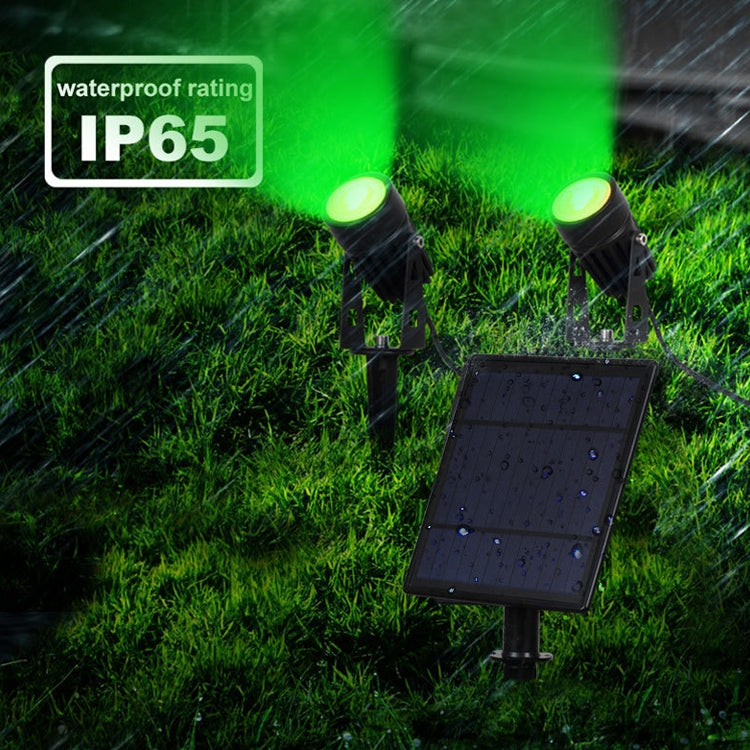 6W One for Two Solar Spotlight Outdoor IP65 Waterproof Light Control Induction Lawn Lamp, Luminous Flux: 300-400lm (Green Light) - Solar Lights by buy2fix | Online Shopping UK | buy2fix