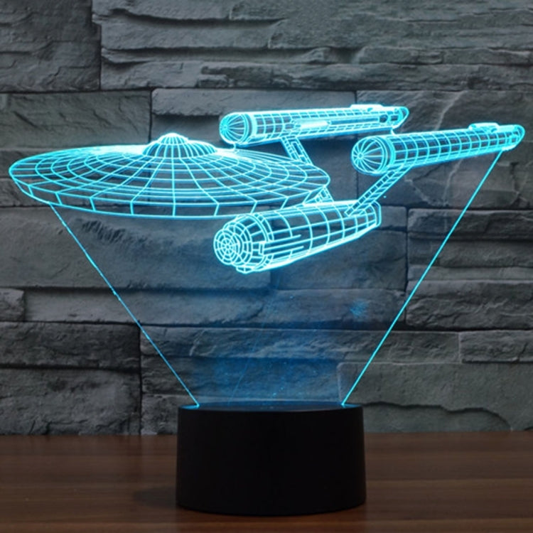 Star Trek Battleship Style 3D Touch Switch Control LED Light , 7 Color Discoloration Creative Visual Stereo Lamp Desk Lamp Night Light - Novelty Lighting by buy2fix | Online Shopping UK | buy2fix