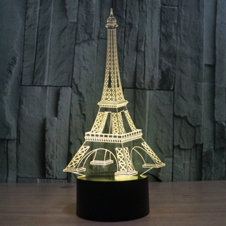 Eiffel Tower Style 3D Touch Switch Control LED Light , 7 Color Discoloration Creative Visual Stereo Lamp Desk Lamp Night Light - Novelty Lighting by buy2fix | Online Shopping UK | buy2fix