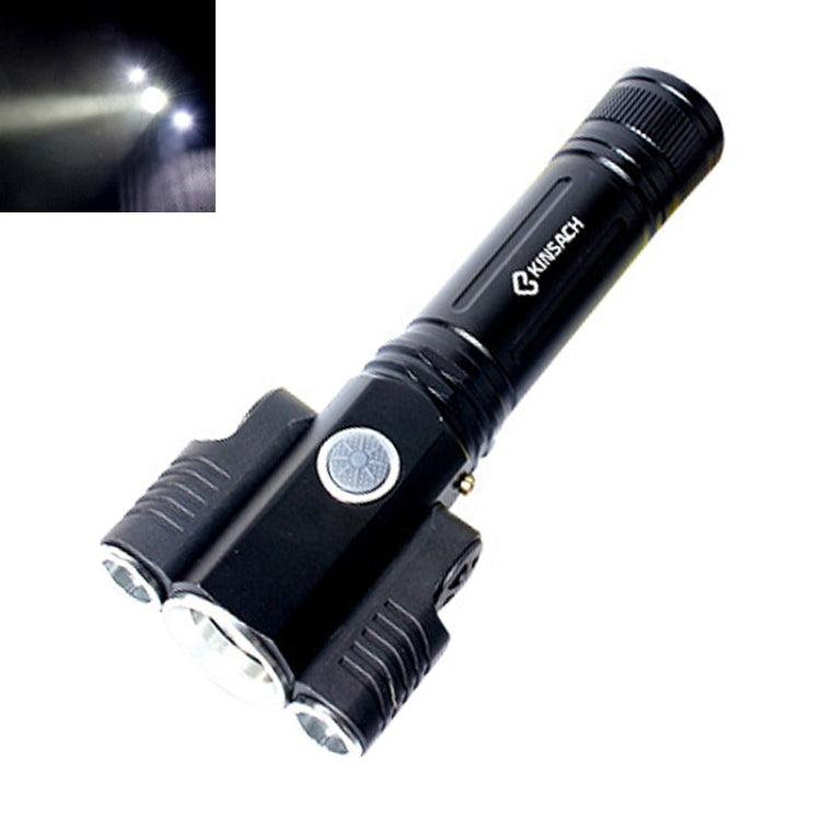 KS-739 USB Charging Waterproof T6+XPE Fixed Focus LED Flashlight with 4-Modes & 18650 lithium battery - LED Flashlight by buy2fix | Online Shopping UK | buy2fix