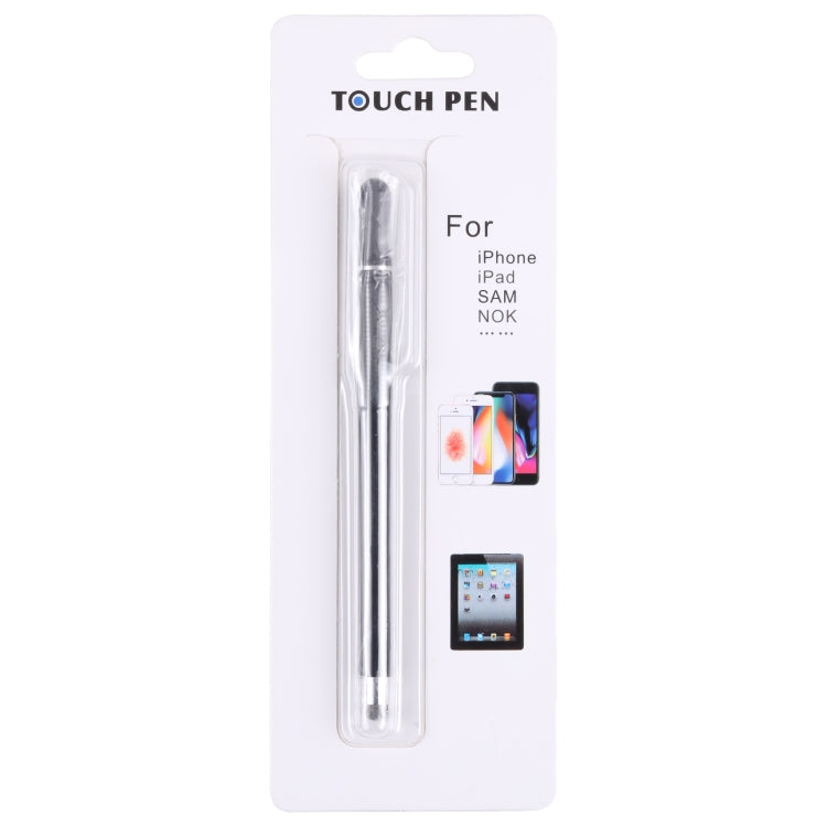 361 2 in 1 Universal Silicone Disc Nib Stylus Pen with Mobile Phone Writing Pen & Magnetic Cap(Black) - Stylus Pen by buy2fix | Online Shopping UK | buy2fix