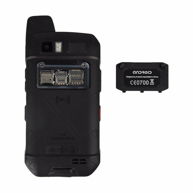 UNIWA B6000 PTT Walkie Talkie Rugged Phone, 2GB+16GB, IP68 Waterproof Dustproof Shockproof, 5000mAh Battery, 4.7 inch Android 9.0 MTK6762 Octa Core up to 2.0GHz, Network: 4G, NFC, OTG (Black) - UNIWA by UNIWA | Online Shopping UK | buy2fix