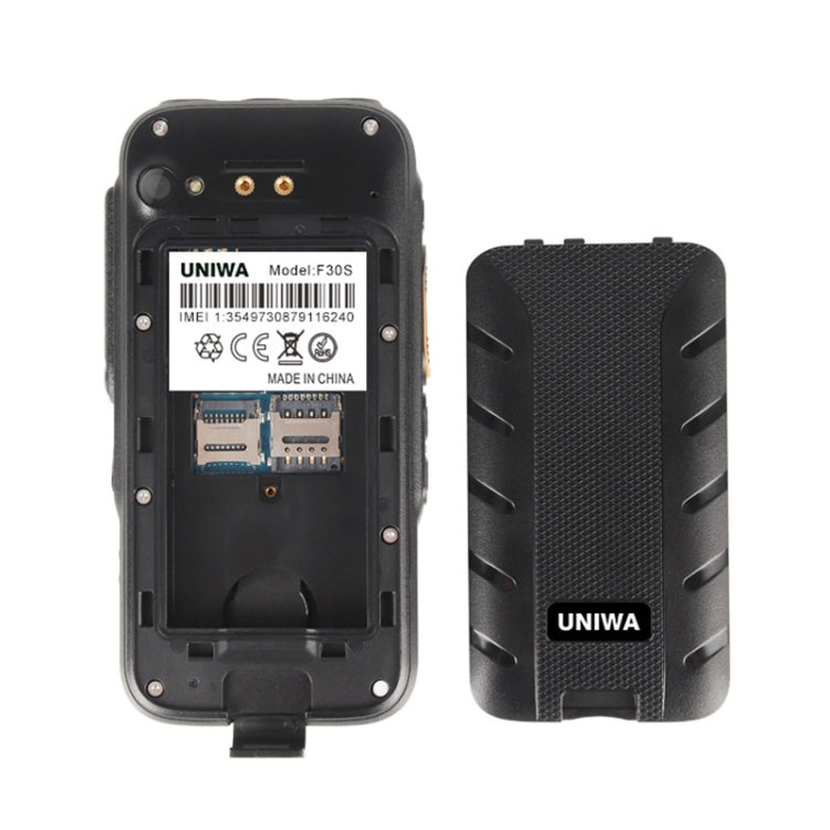 UNIWA F30S Rugged Phone, 1GB+8GB, EU Version, IP68 Waterproof Dustproof Shockproof, 4000mAh Battery, 2.8 inch Android 8.1 MTK6739 Quad Core up to 1.3GHz, Network: 4G, NFC, SOS - UNIWA by UNIWA | Online Shopping UK | buy2fix