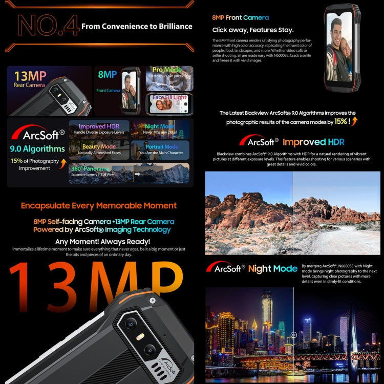 [HK Warehouse] Blackview N6000SE, IP68/IP69K/MIL-STD-810H, 4GB+128GB, 4.3 inch Android 13 MediaTek MT8788 Octa Core, Network: 4G, OTG, NFC (Black) - Blackview by Blackview | Online Shopping UK | buy2fix