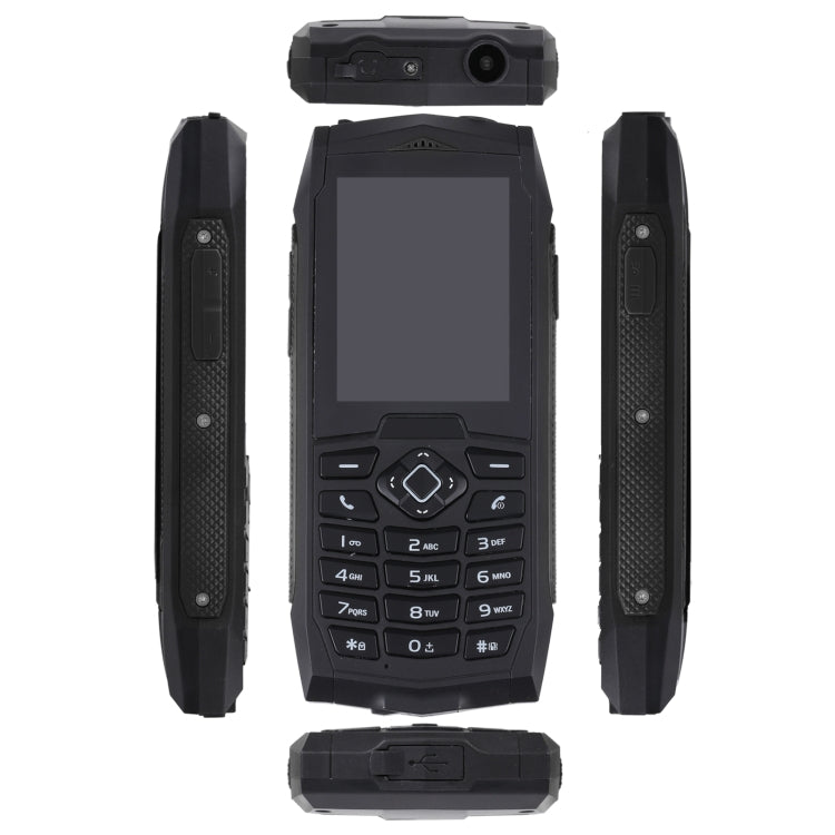 Rugtel R1C Rugged Phone, IP68 Waterproof Dustproof Shockproof, 2.4 inch, MTK6261D, 2000mAh Battery, SOS, FM, Dual SIM(Black) - Others by Rugtel | Online Shopping UK | buy2fix