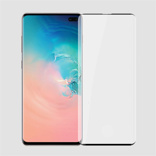 PINWUYO 9H 3D Curved Heat Bending Full Screen Tempered Glass Film for Galaxy S10 Plus (Black) - Galaxy Tempered Glass by PINWUYO | Online Shopping UK | buy2fix