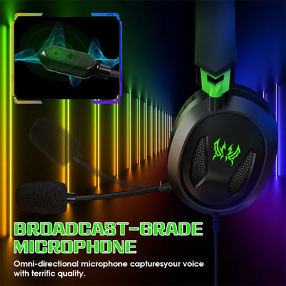 KOTION EACH G3100 Stereo Bass Gaming Headset with Omni-directional Mic,Cable Length: 1.7m(Black+Green) - Multimedia Headset by KOTION EACH | Online Shopping UK | buy2fix