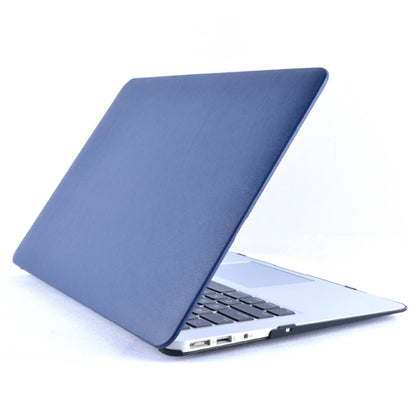 For MacBook Air 13.3 inch A1466 2012-2017 / A1369 2010-2012 Laptop PU Leather Paste Case (Dark Blue) - MacBook Air Cases by buy2fix | Online Shopping UK | buy2fix