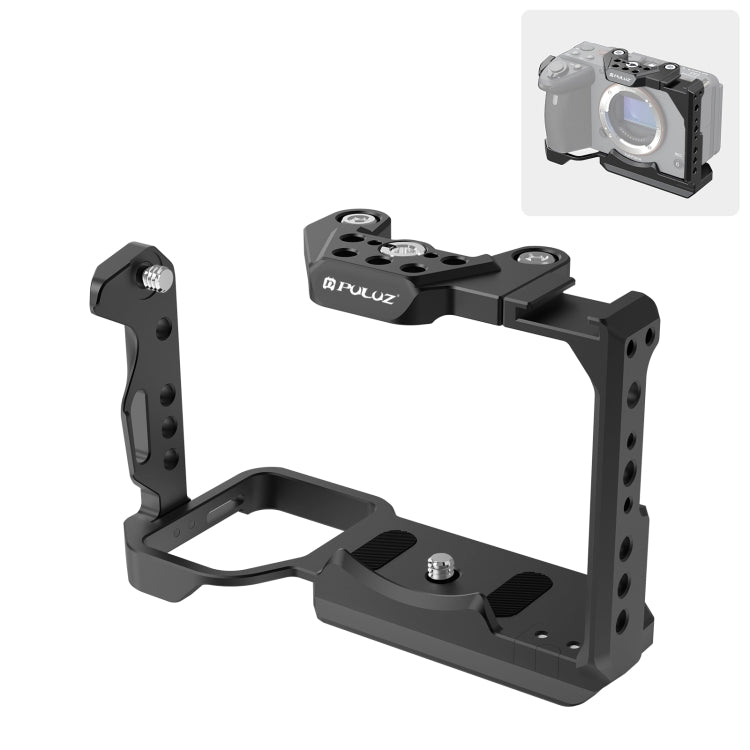 For Sony ILME-FX30 / FX3 PULUZ Metal Camera Cage Stabilizer Rig with NOTA Slider(Black) - Camera Cage by PULUZ | Online Shopping UK | buy2fix