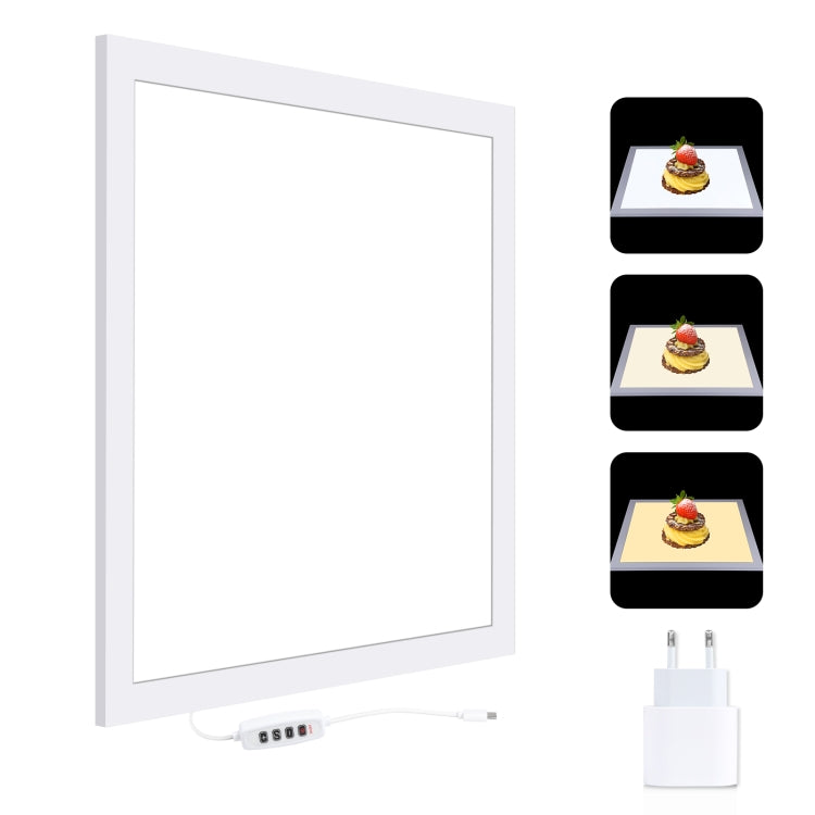 PULUZ 1000LM LED Acrylic No Polar Dimming Shadowless Light Pad with Switch for 40cm Photo Studio Box(EU Plug) -  by PULUZ | Online Shopping UK | buy2fix