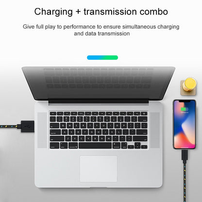 3m Nylon Netting Style USB Data Transfer Charging Cable for iPhone, iPad(Orange) - Normal Style Cable by buy2fix | Online Shopping UK | buy2fix