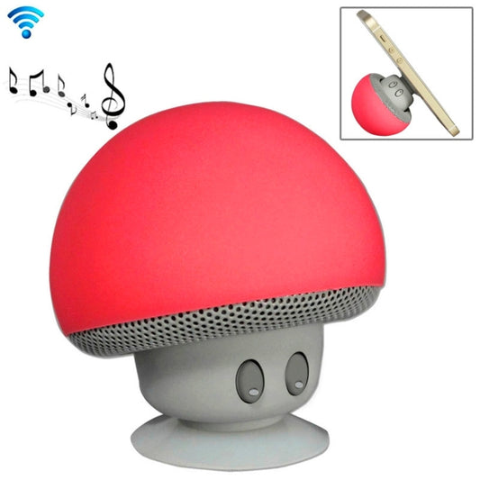 Mushroom Shape Bluetooth Speaker with Suction Holder(Red) - Desktop Speaker by buy2fix | Online Shopping UK | buy2fix