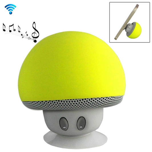 Mushroom Shape Bluetooth Speaker with Suction Holder(Yellow) - Desktop Speaker by buy2fix | Online Shopping UK | buy2fix