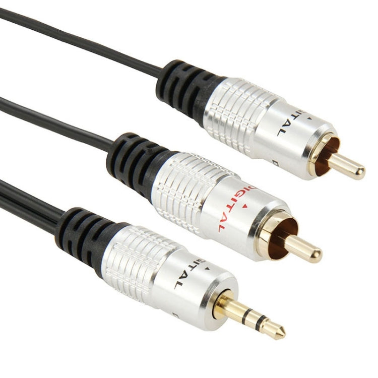 3.5mm Jack Stereo to 2 RCA Male Audio Cable, Length: 1.5m - RCA Cable by buy2fix | Online Shopping UK | buy2fix