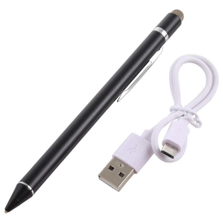 1.5-2.3mm Rechargeable Capacitive Touch Screen Active Stylus Pen(Black) - Stylus Pen by buy2fix | Online Shopping UK | buy2fix