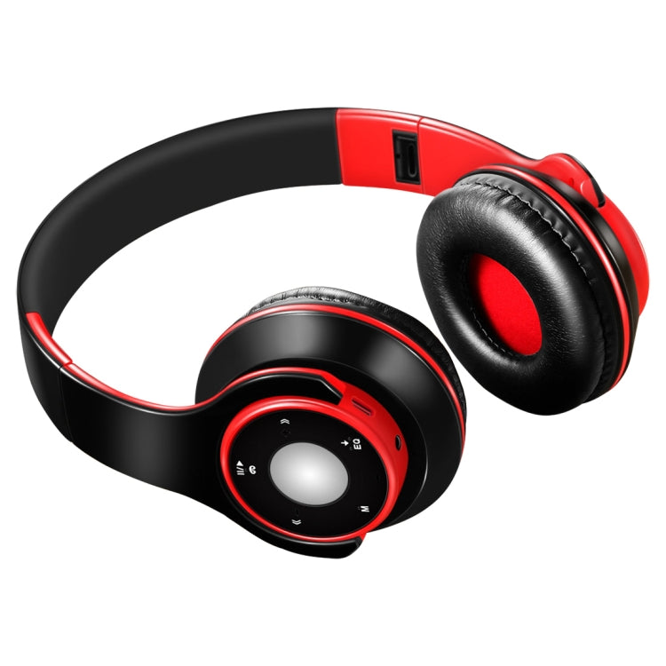 SG-8 Bluetooth 4.0 + EDR Headphones Wireless Over-ear TF Card FM Radio Stereo Music Headset with Mic (Red) - Headset & Headphone by buy2fix | Online Shopping UK | buy2fix