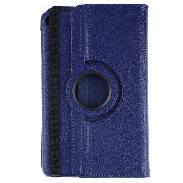 Litchi Texture Horizontal Flip 360 Degrees Rotation Leather Case for Galaxy Tab A 8 (2019) / P200 / P205, with Holder (Dark Blue) - Tab A 8.0 & S Pen (2019) P200/P205 by buy2fix | Online Shopping UK | buy2fix