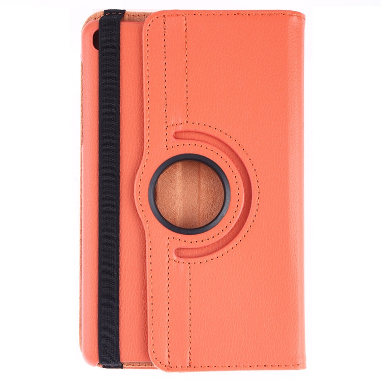 Litchi Texture Horizontal Flip 360 Degrees Rotation Leather Case for Galaxy Tab A 8 (2019) / P200 / P205, with Holder (Orange) - Tab A 8.0 & S Pen (2019) P200/P205 by buy2fix | Online Shopping UK | buy2fix