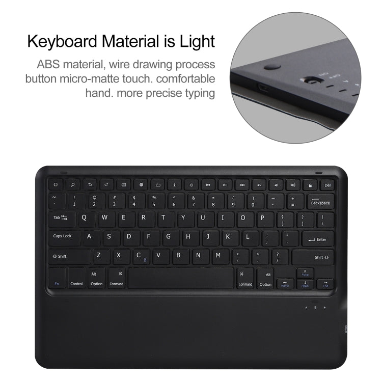 A970B Detachable Bluetooth Keyboard Ultrathin Horizontal Flip Leather Tablet Case with Pen Slot for Samsung Galaxy Tab S7 FE T730 / T736 / S7+ T970 / T975 / T976(Black) - Samsung Keyboard by buy2fix | Online Shopping UK | buy2fix