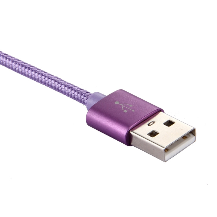 Knit Texture USB to USB-C / Type-C Data Sync Charging Cable, Cable Length: 1m, 3A Total Output, 2A Transfer Data(Purple) - USB-C & Type-C Cable by buy2fix | Online Shopping UK | buy2fix