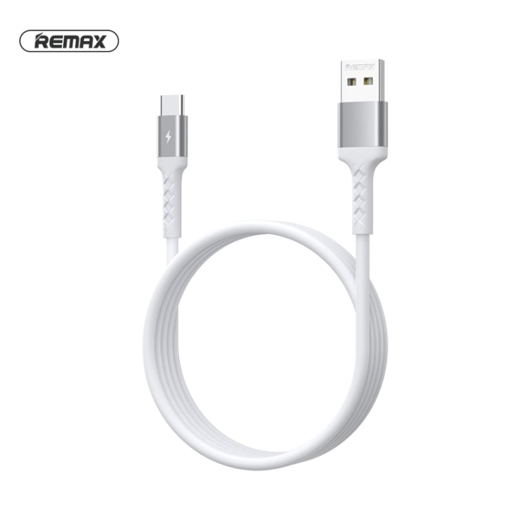 REMAX RC-161a Kayla Series 2.1A USB to USB-C / Type-C Data Cable, Cable Length: 1m (White) - USB-C & Type-C Cable by REMAX | Online Shopping UK | buy2fix