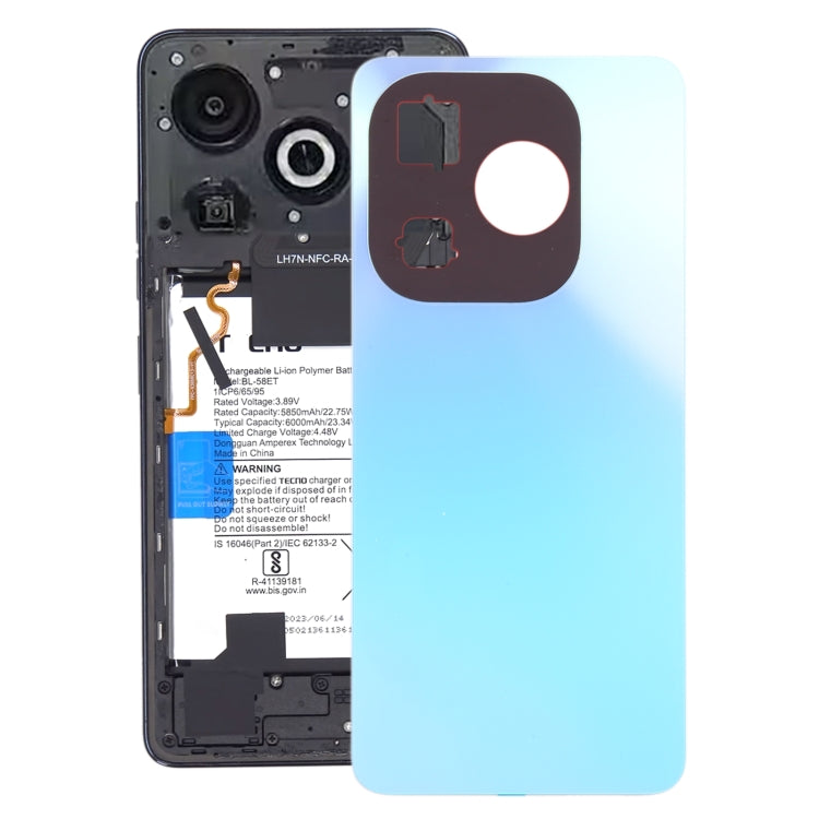 For Infinix Smart 8 X6525 Original Battery Back Cover(Blue) - Back Cover by buy2fix | Online Shopping UK | buy2fix