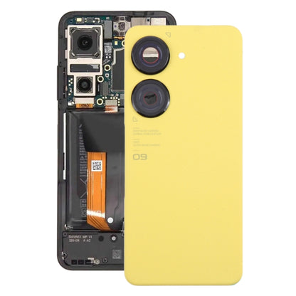 For Asus Zenfone 9 AI2202 Original Battery Back Cover with Camera Lens Cover(Yellow) - Back Cover by buy2fix | Online Shopping UK | buy2fix