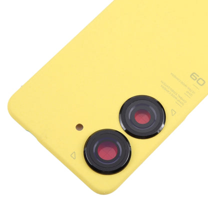 For Asus Zenfone 9 AI2202 Original Battery Back Cover with Camera Lens Cover(Yellow) - Back Cover by buy2fix | Online Shopping UK | buy2fix