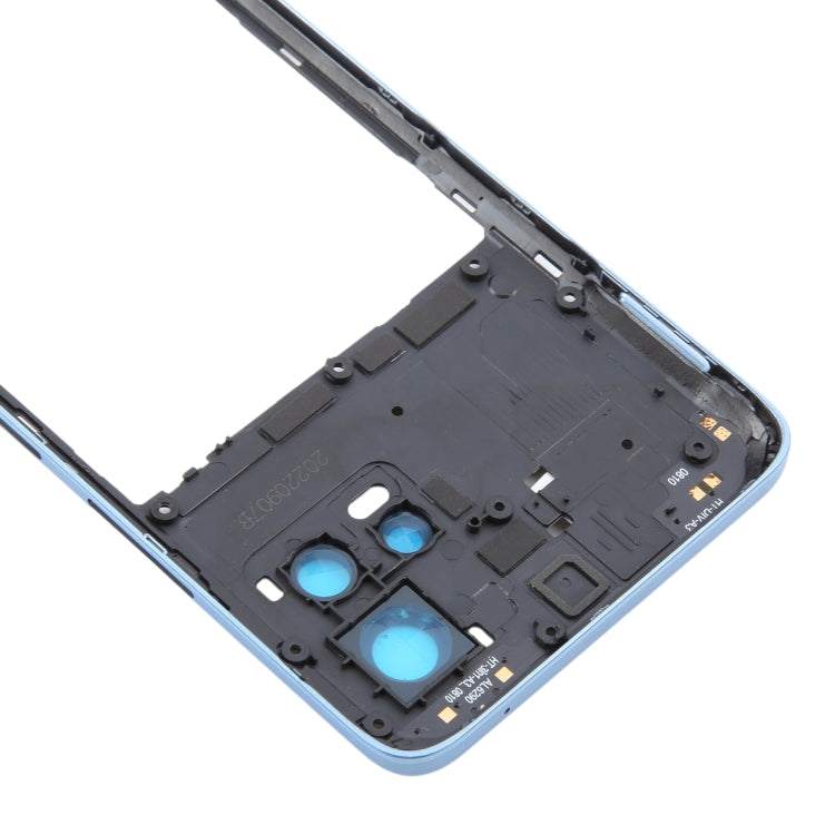 For Motorola Moto G72 Original Middle Frame Bezel Plate (Blue) - Frame Bezel Plate by buy2fix | Online Shopping UK | buy2fix