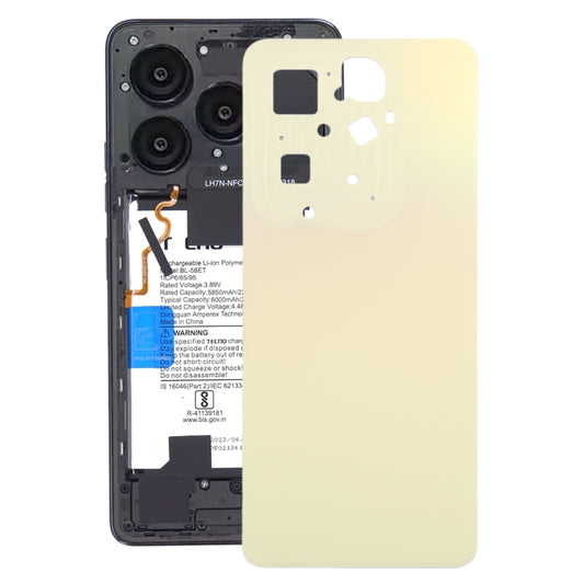 For Infinix Hot 40 Pro X6837 Original Battery Back Cover(Gold) - Back Cover by buy2fix | Online Shopping UK | buy2fix