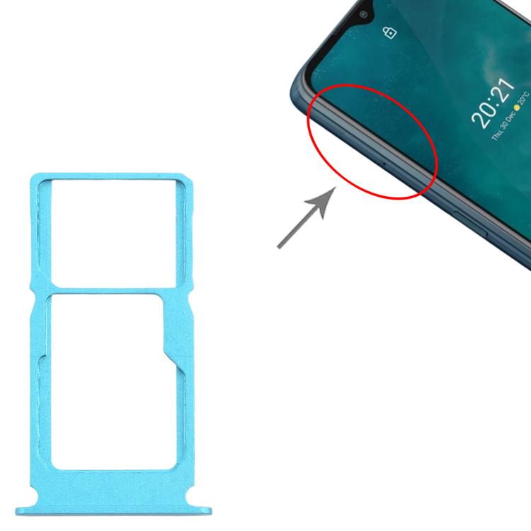 For Nokia G50 Original SIM Card Tray + SIM Card Tray / Micro SD Card Tray (Blue) - Card Tray by buy2fix | Online Shopping UK | buy2fix